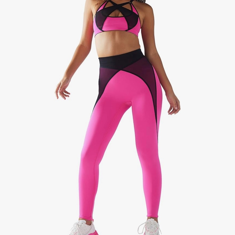Fenty Pink and Black Activewear Set